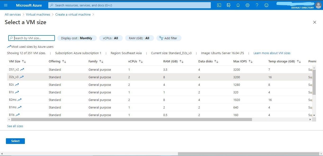 Azure VM Creation Wizard 3