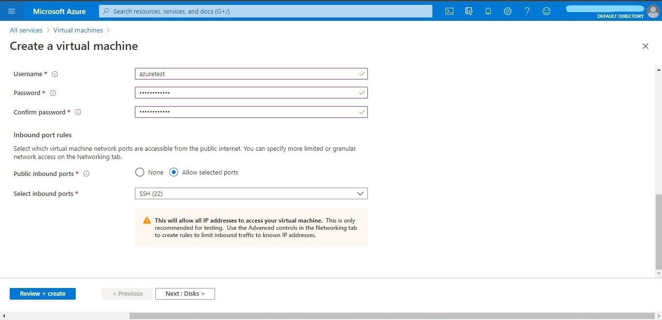 Azure VM Creation Wizard 4