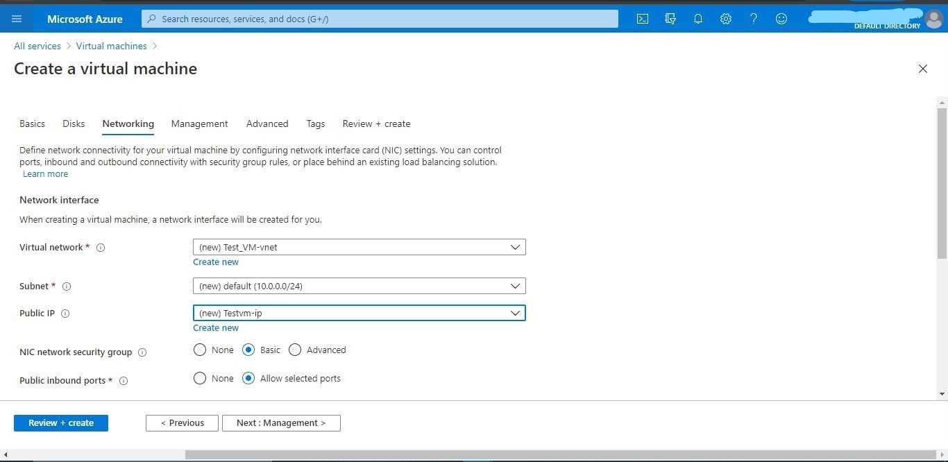 Azure VM Networking 1